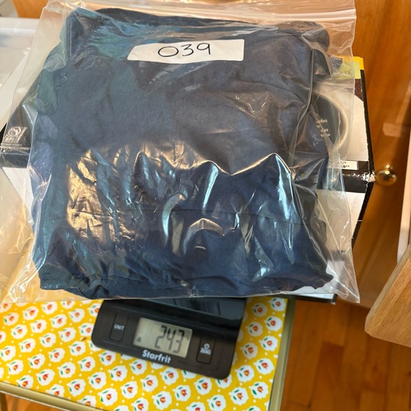 Knox Rose Blue Long Sleeve Peasant Embroidered Stretch Shirt Womens Size Large - Picture 9 of 9